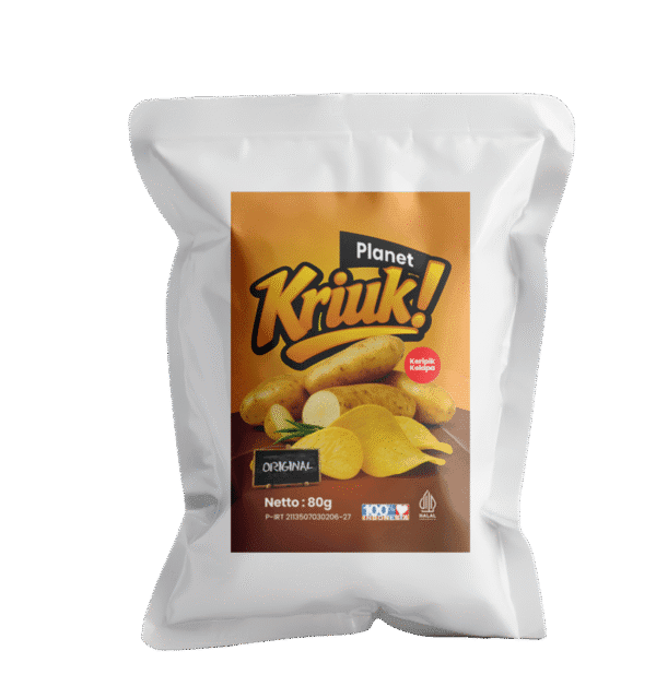 Keripik Kentang Oven Planet Kriuk 1 Dus Isi 15 Pack × 80 g