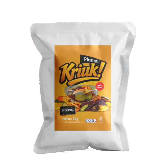 Keripik Mix Buah Planet Kriuk 1 Dus Isi 50 Pack × 80 g