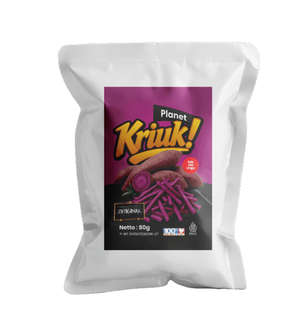 Stik Ubi Ungu Planet Kriuk 1 Dus Isi 50 Pack × 80 g