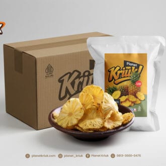 Keripik Nanas Planet Kriuk 1 Dus Isi 50 Pack × 80 g