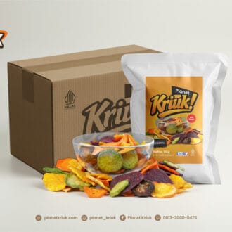 Kemasan grosir Keripik Mix Buah Planet Kriuk