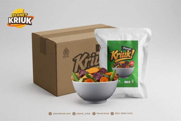 Kemasan grosir Keripik Mix Sayur Planet Kriuk