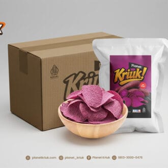Kemasan Grosir Keripik Ubi Ungu Planet Kriuk