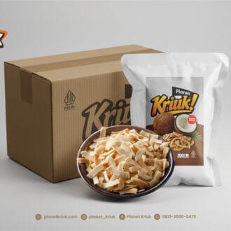 Kemasan Grosir Keripik Kelapa Planet Kriuk